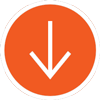 arrow down circle orange arrow down circle orange